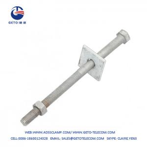  China H.D.G Pole Head Coupling Bolt For Telecommunication Line Construction supplier