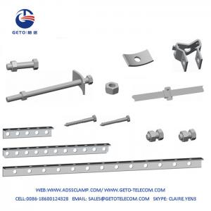  China Hot Dip Galvanized Cross-Arm Angle Bar 1090 X 40 X 40mm With 15 Holes supplier