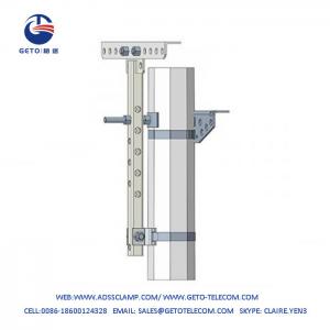  China Square Tube Mounting Bracket / Extension Bracket Hot Dip Galvanized Steel For Pole supplier