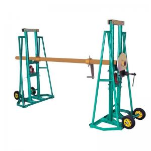  China 5t Capacity Cable Drum Jack Stand Cable Reel Stand With Brake supplier